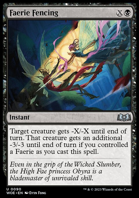 Faerie Fencing, Wilds of Eldraine #90, Magic: The Gathering card