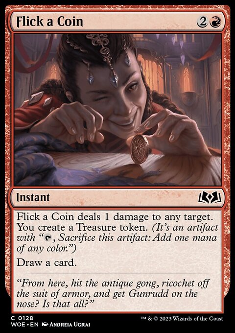 Flick a Coin, Wilds of Eldraine #128, Magic: The Gathering card