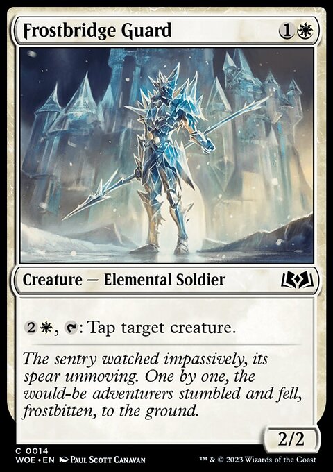 Frostbridge Guard, Wilds of Eldraine #14, Magic: The Gathering card