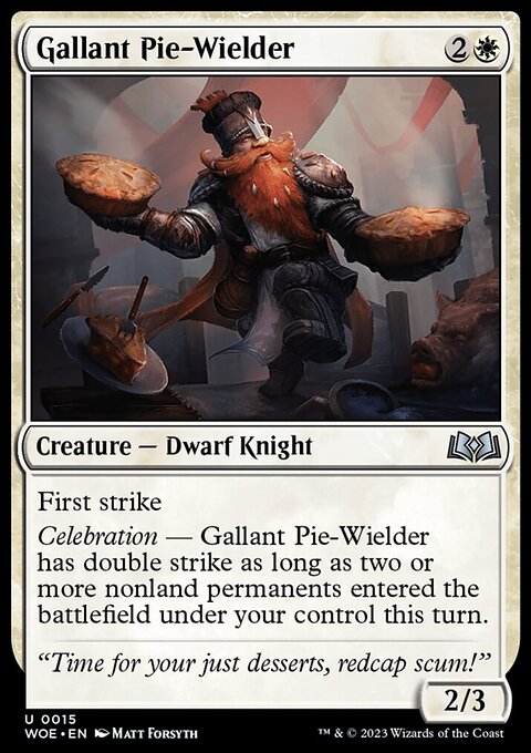 Gallant Pie-Wielder, Wilds of Eldraine #15, Magic: The Gathering card