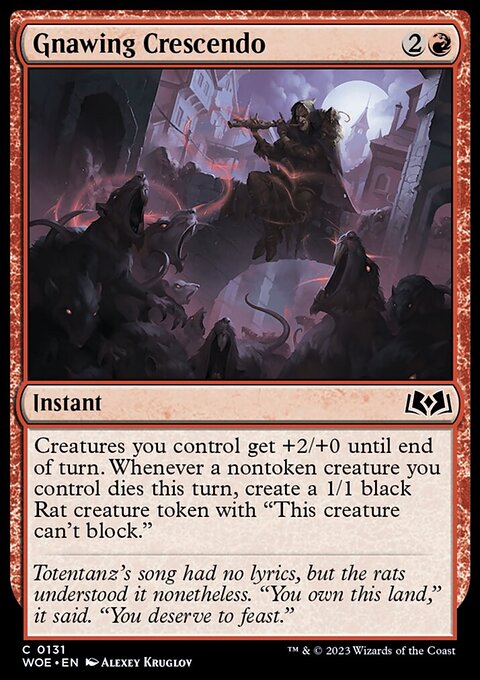 Gnawing Crescendo, Wilds of Eldraine #131, Magic: The Gathering card
