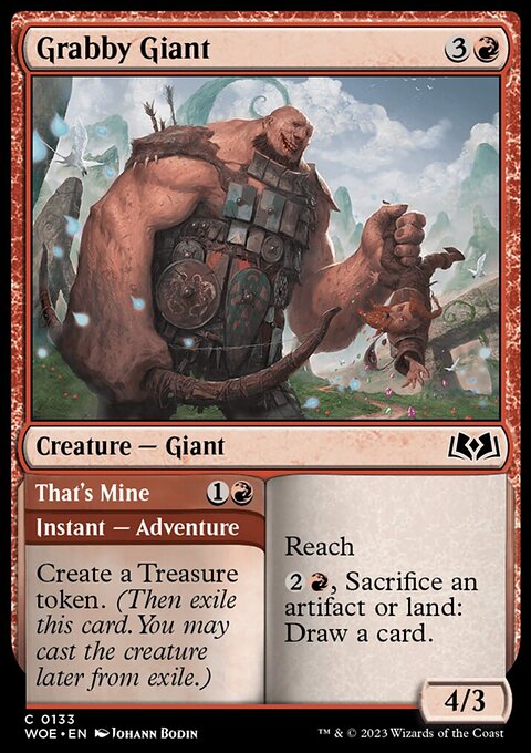 Grabby Giant // That's Mine, Wilds of Eldraine #133, Magic: The Gathering card