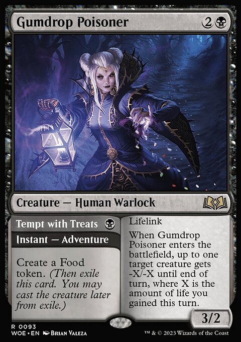 Gumdrop Poisoner // Tempt with Treats, Wilds of Eldraine #93, Magic: The Gathering card