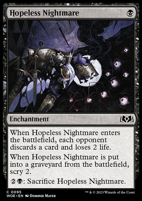 Hopeless Nightmare, Wilds of Eldraine #95, Magic: The Gathering card