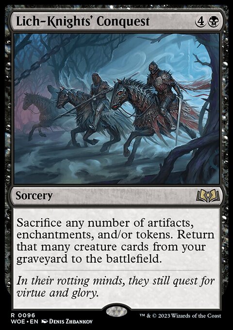 Lich-Knights' Conquest, Wilds of Eldraine #96, Magic: The Gathering card