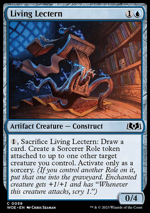 Living Lectern, Wilds of Eldraine #59, Magic: The Gathering card