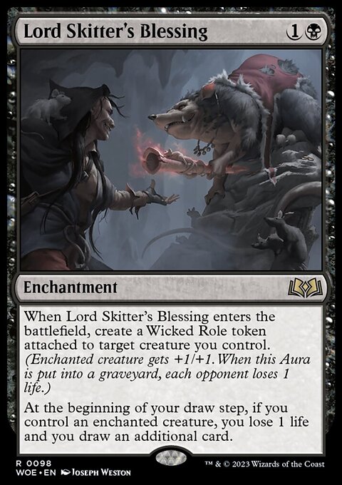 Lord Skitter's Blessing, Wilds of Eldraine #98, Magic: The Gathering card