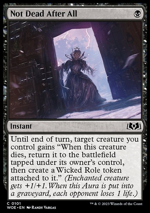 Not Dead After All, Wilds of Eldraine #101, Magic: The Gathering card