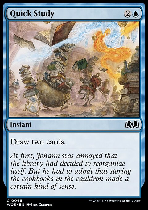 Quick Study, Wilds of Eldraine #65, Magic: The Gathering card