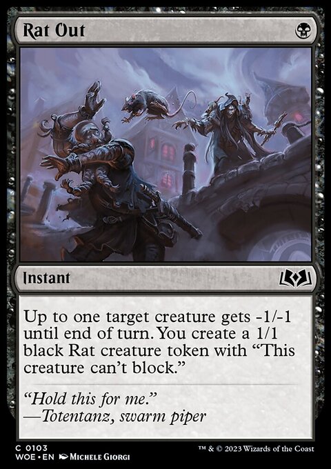 Rat Out, Wilds of Eldraine #103, Magic: The Gathering card