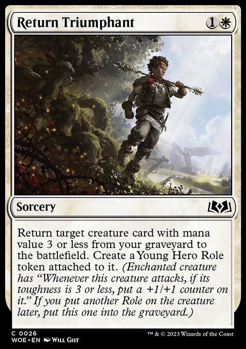 Return Triumphant, Wilds of Eldraine #26, Magic: The Gathering card