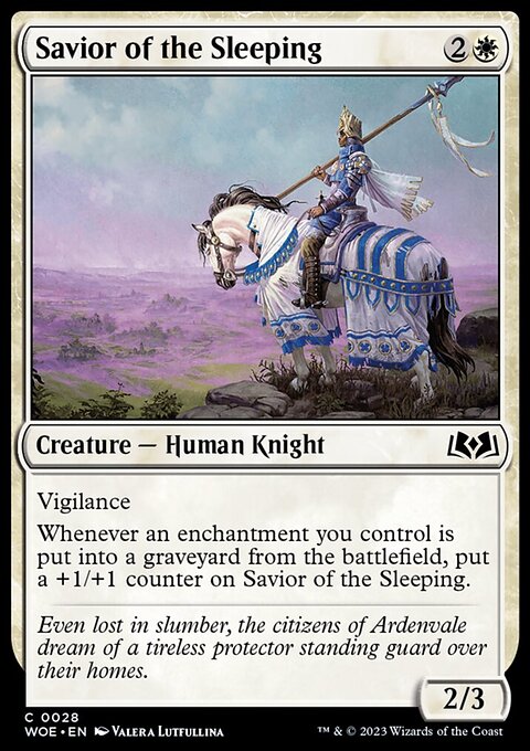 Savior of the Sleeping, Wilds of Eldraine #28, Magic: The Gathering card