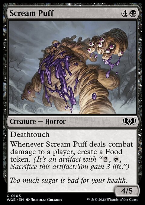 Scream Puff, Wilds of Eldraine #105, Magic: The Gathering card