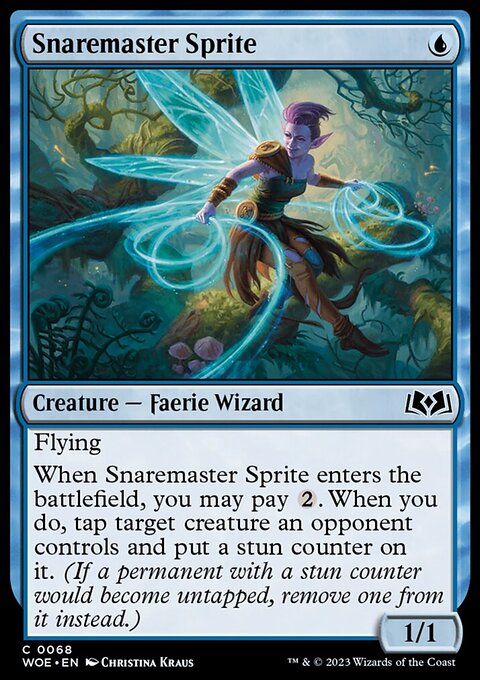 Snaremaster Sprite, Wilds of Eldraine #68, Magic: The Gathering card