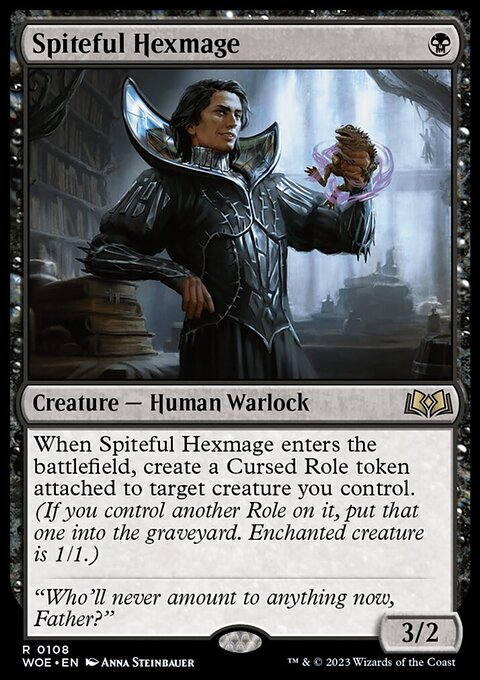 Spiteful Hexmage, Wilds of Eldraine #108, Magic: The Gathering card