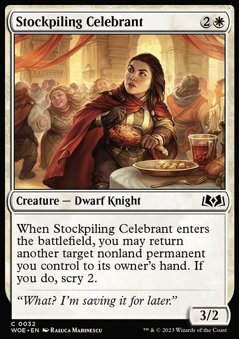 Stockpiling Celebrant, Wilds of Eldraine #32, Magic: The Gathering card