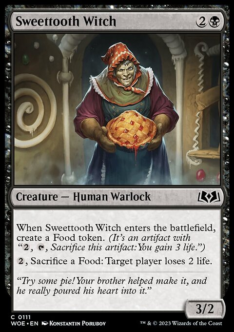 Sweettooth Witch, Wilds of Eldraine #111, Magic: The Gathering card