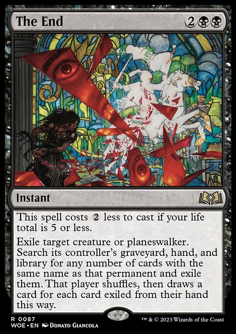 The End, Wilds of Eldraine #87, Magic: The Gathering card