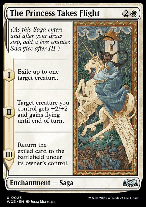 The Princess Takes Flight, Wilds of Eldraine #23, Magic: The Gathering card