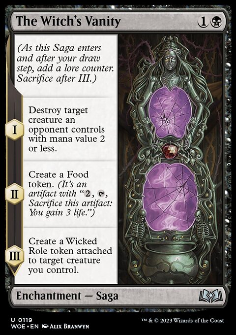 The Witch's Vanity, Wilds of Eldraine #119, Magic: The Gathering card
