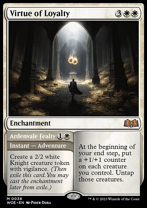 Virtue of Loyalty // Ardenvale Fealty, Wilds of Eldraine #38, Magic: The Gathering card