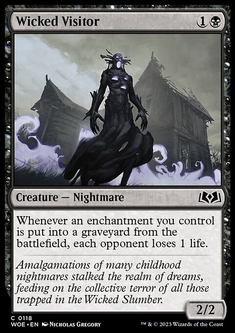 Wicked Visitor, Wilds of Eldraine #118, Magic: The Gathering card