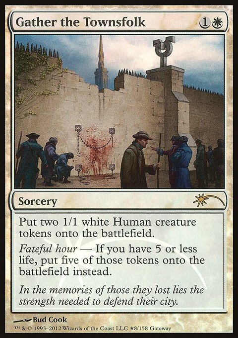 Gather the Townsfolk, Wizards Play Network 2012 #79, Magic: The Gathering card