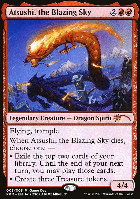 Atsushi, the Blazing Sky, Wizards Play Network 2022 #3, Magic: The Gathering card