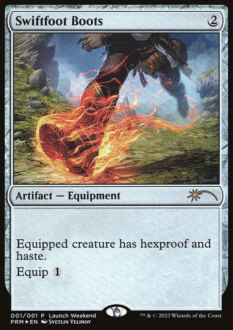 Swiftfoot Boots, Wizards Play Network 2022 #4, Magic: The Gathering card