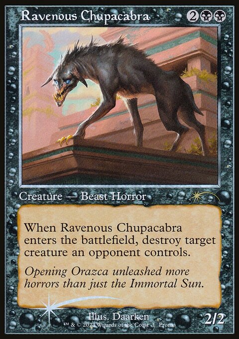 Ravenous Chupacabra, Wizards Play Network 2023 #10, Magic: The Gathering card