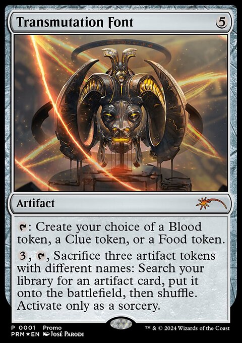 Transmutation Font, Wizards Play Network 2024 #11, Magic: The Gathering card