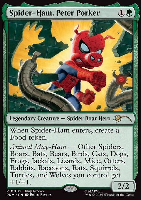 Spider-Ham, Peter Porker, Wizards Play Network 2025 #10, Magic: The Gathering card