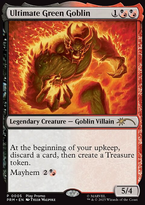 Ultimate Green Goblin, Wizards Play Network 2025 #12, Magic: The Gathering card