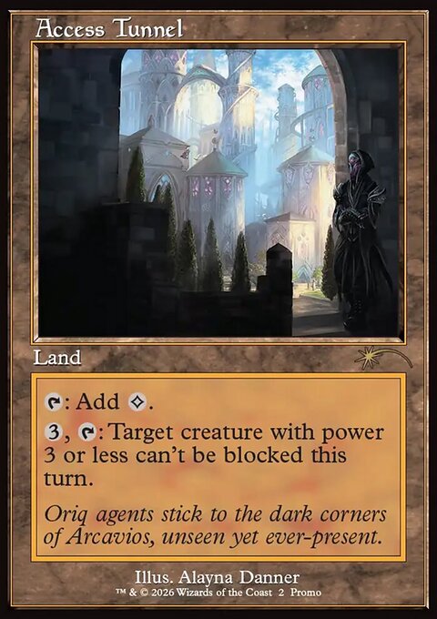 Access Tunnel, Wizards Play Network 2026 #9, Magic: The Gathering card