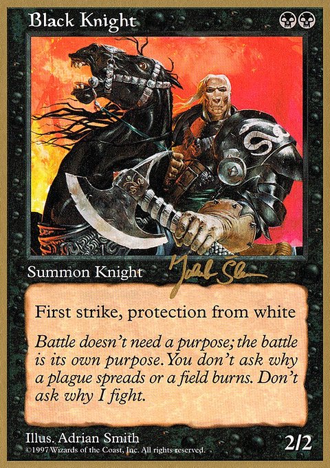 Black Knight, World Championship Decks 1997 #js143, Magic: The Gathering card