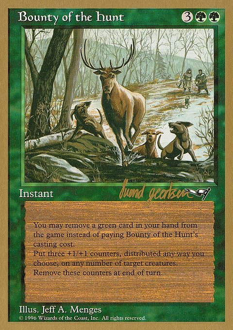 Bounty of the Hunt, World Championship Decks 1997 #sg85, Magic: The Gathering card