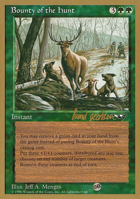 Bounty of the Hunt, World Championship Decks 1997 #sg85sb, Magic: The Gathering card