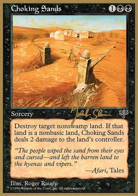 Choking Sands, World Championship Decks 1997 #js113, Magic: The Gathering card