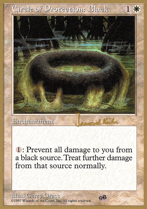 Circle of Protection: Black, World Championship Decks 1997 #jk17sb, Magic: The Gathering card