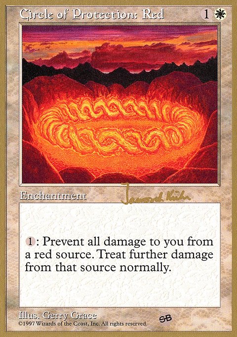 Circle of Protection: Red, World Championship Decks 1997 #jk20sb, Magic: The Gathering card