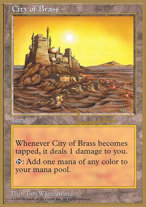 City of Brass, World Championship Decks 1997 #jk413, Magic: The Gathering card