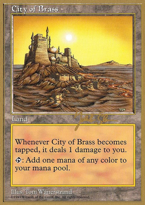 City of Brass, World Championship Decks 1997 #js413, Magic: The Gathering card