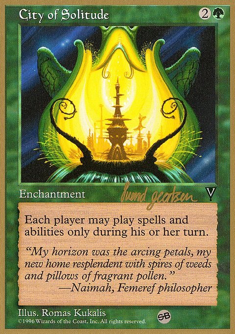 City of Solitude, World Championship Decks 1997 #sg102sb, Magic: The Gathering card