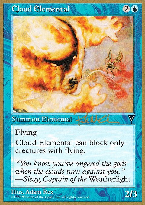 Cloud Elemental, World Championship Decks 1997 #pm29, Magic: The Gathering card