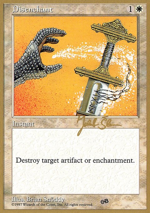 Disenchant, World Championship Decks 1997 #js26sb, Magic: The Gathering card