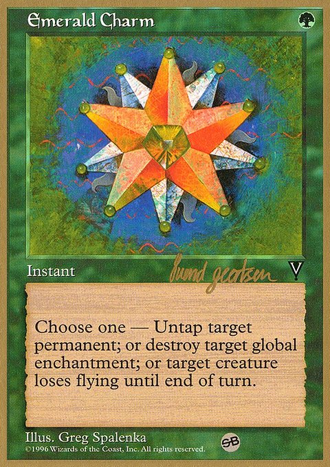 Emerald Charm, World Championship Decks 1997 #sg106sb, Magic: The Gathering card