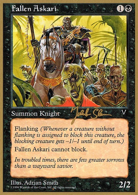 Fallen Askari, World Championship Decks 1997 #js59, Magic: The Gathering card