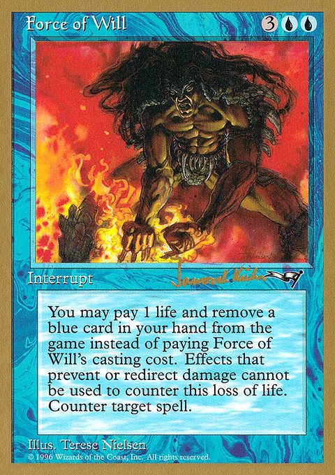 Force of Will, World Championship Decks 1997 #jk28, Magic: The Gathering card