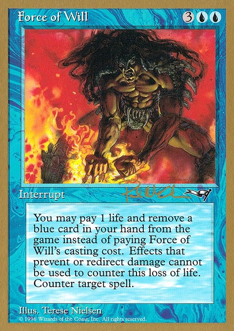 Force of Will, World Championship Decks 1997 #pm28, Magic: The Gathering card