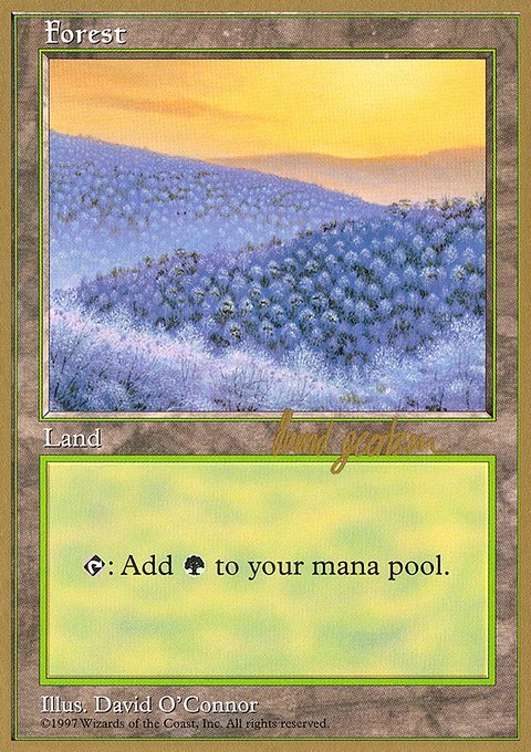 Forest, World Championship Decks 1997 #sg449, Magic: The Gathering card